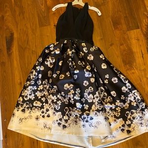 Halter Top, Floral Cocktail Dress